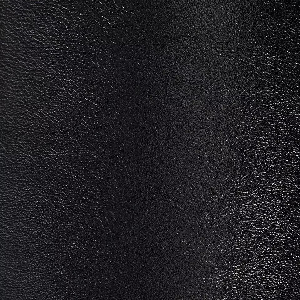 Black action leather shoe material swatch