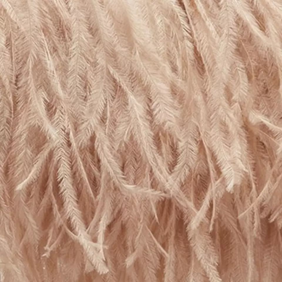 Natural ostrich and goose feather handbag ornamentation