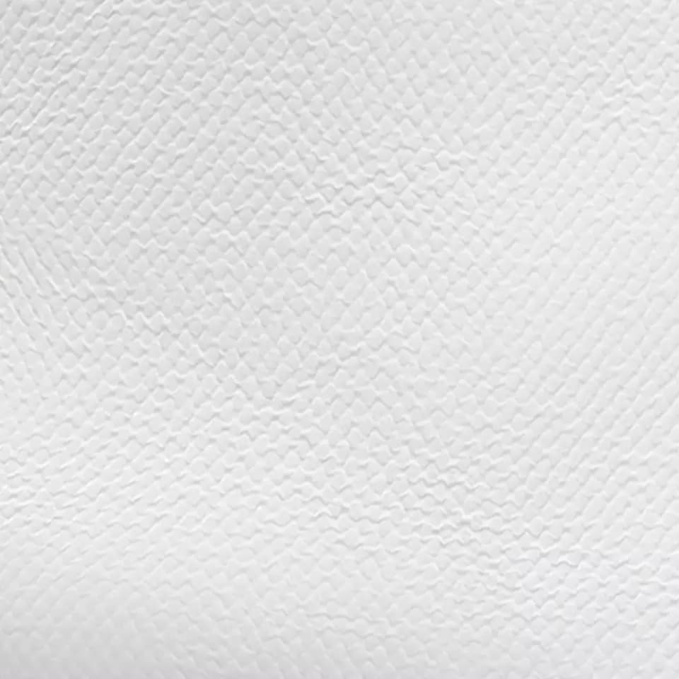White patent canvas shoe material swatch